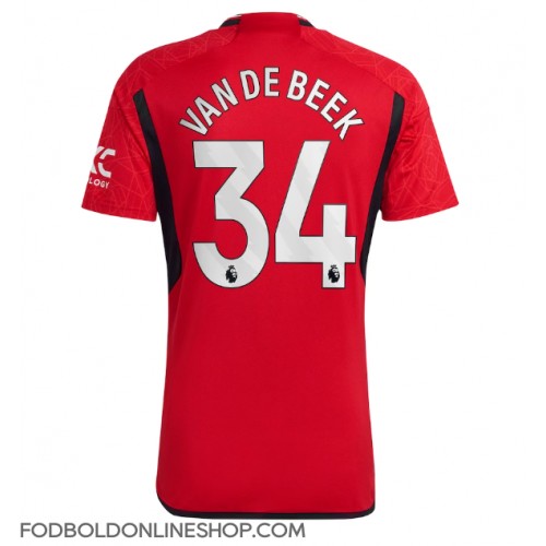 Manchester United Donny van de Beek #34 Hjemmebanetrøje 2023-24 Kortærmet